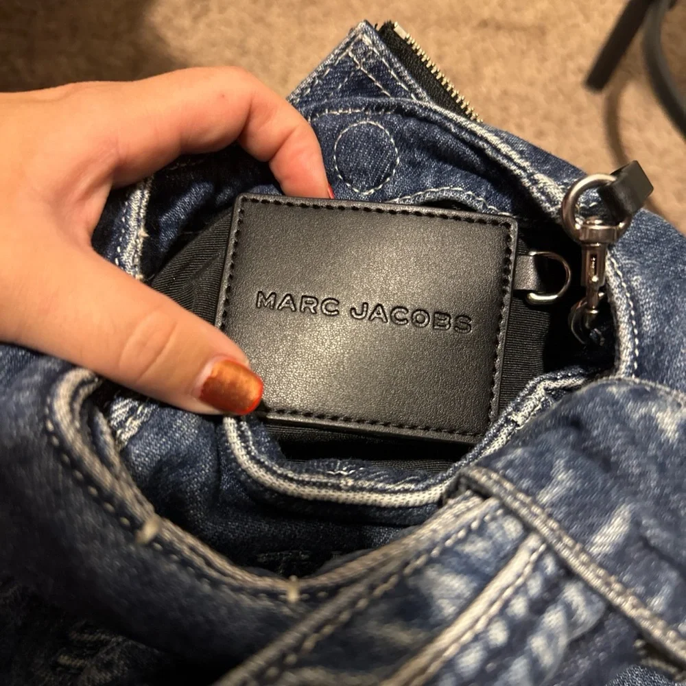 Marc Jacobs Denim Mini Sack Bag in Classic Blue - Picture 6 of 7